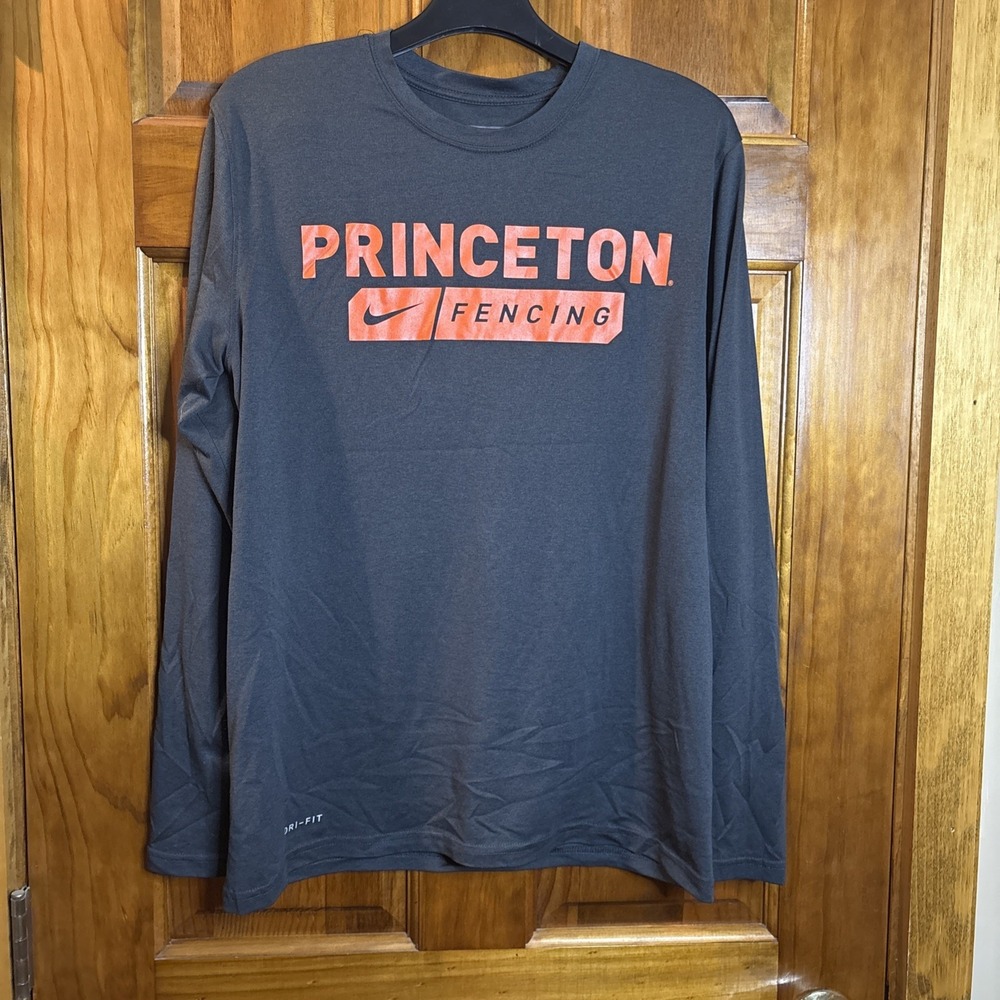 Nike Dri-FIT Princeton Tigers Fencing Long Sleeve Shirt Black Mens Medium NCAA